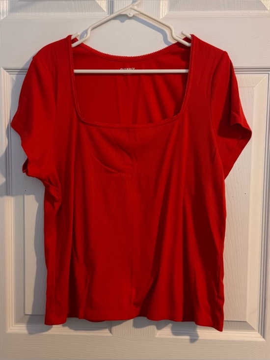 Old Navy Tops - Fitted Square Neck Red Top sz 3X